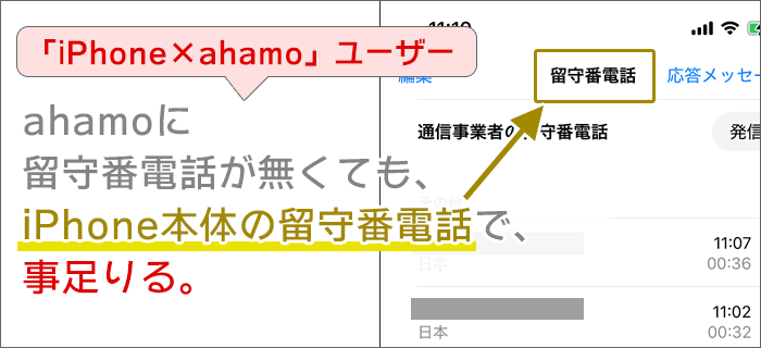 「iPhone×ahamo」ユーザー：iPhoneの留守番電話で事足りる。