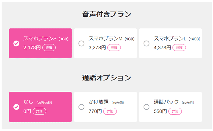UQモバイル プランと通話オプション