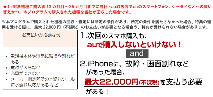 au(かえトクプログラム)の審査条件