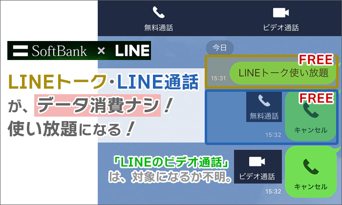 SoftBank on LINEは「LINEトーク･LINE通話」が、データ消費ナシ！