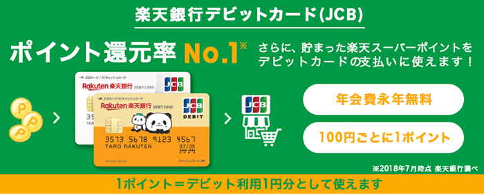楽天銀行デビットカード