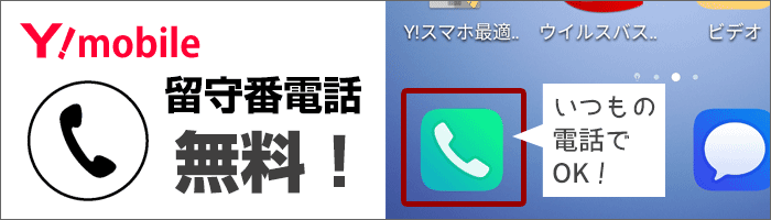 ワイモバイルは、留守番電話がタダ!通話に専用のアプリ使わなくて良い!