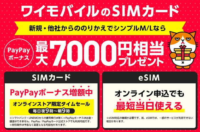 ワイモバイル公式SIM購入キャンペーン